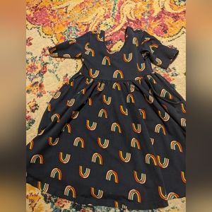 Hanna Andersson Rainbow dress with pockets